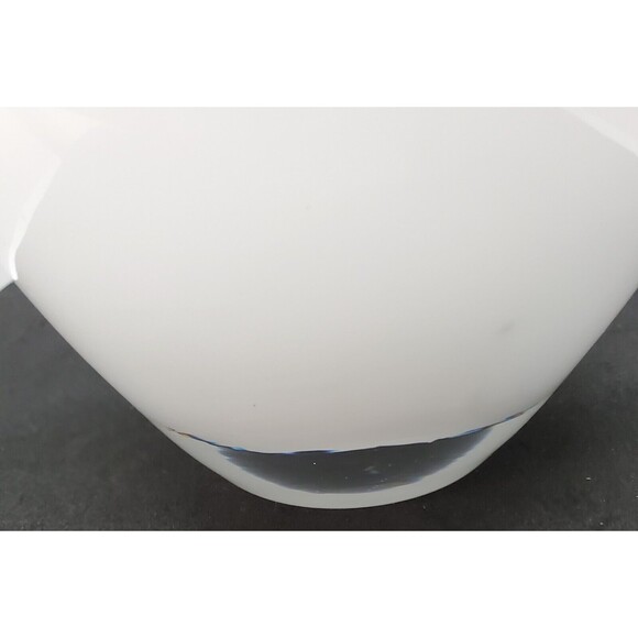 Mouth Blown White Bud Vase  6.5" Tall - Picture 6 of 6